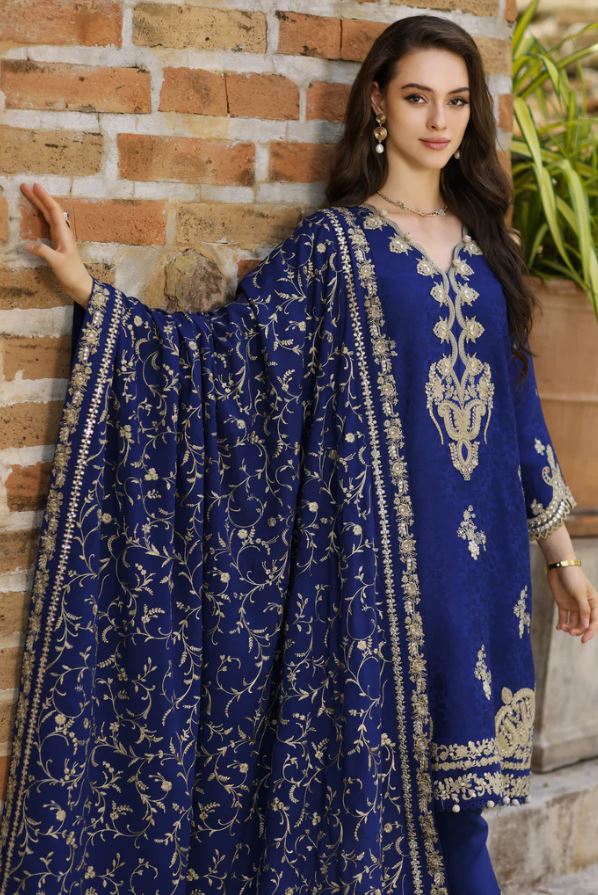 Ref 1043-Linen Embroidered Noor By Saadia