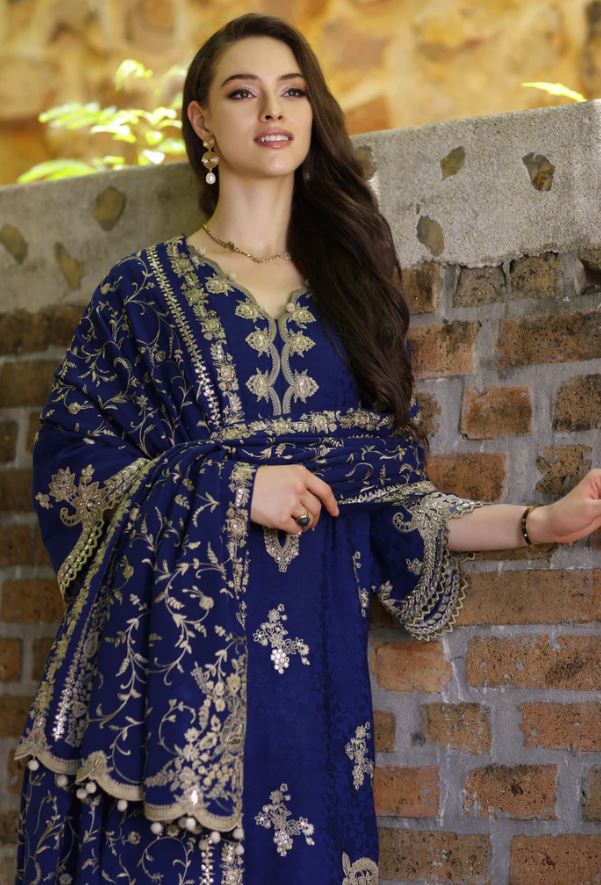 Ref 1043-Linen Embroidered Noor By Saadia