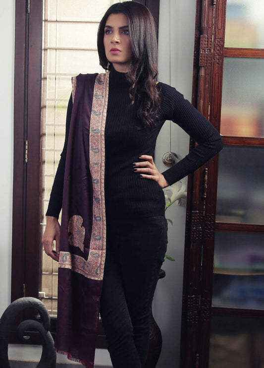 Ref 2058: Embroidered Pashmina Stole